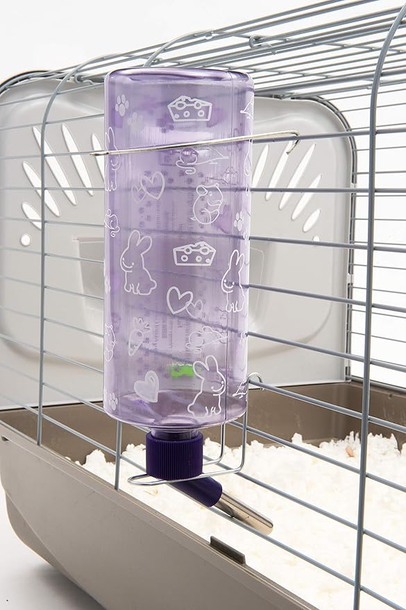 Lixit Standard Cage Water Bottles for Rabbits, Ferrets, Guinea Pigs, Hamsters, Rats, Mice and other Small Animal's (32 Ounce, Purple)
