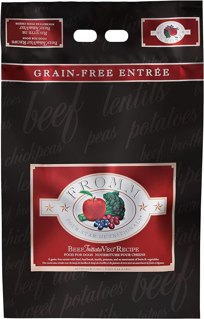 Fromm Four-Star Nutritionals Beef Frittata Veg Dog Food - Premium Dry Dog Food - Beef Recipe - 12 lb