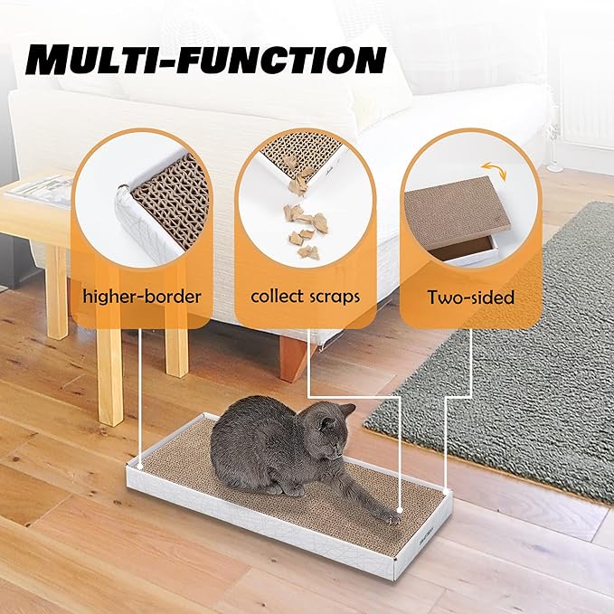 Cardboard Scratcher Pad Scratching Post:Smartbean 3PCS Cat Cardboard,Cat Scratch Pad,Cat Post,Double-Sided Design for Double Life…