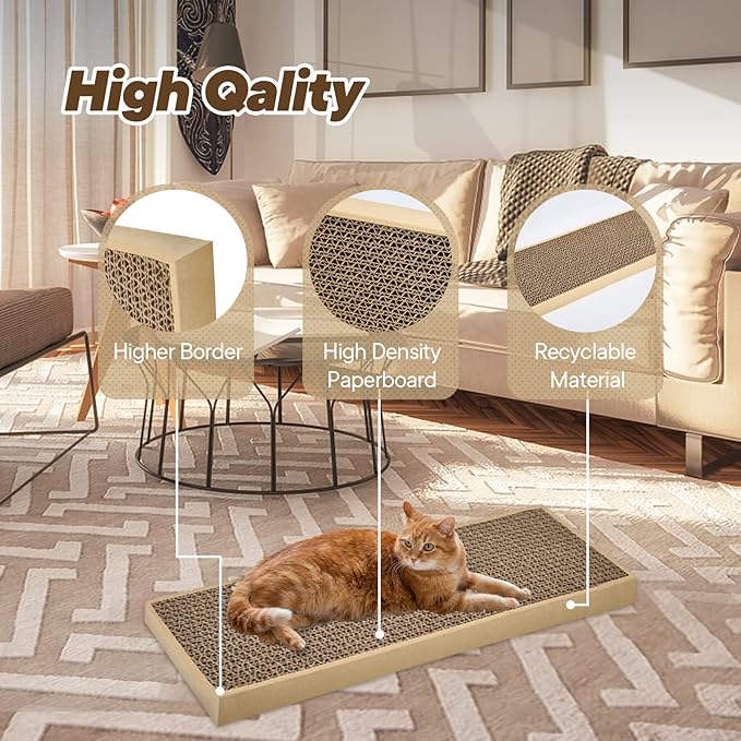 Splicing Cat Scratch Pad: Cat Scratchers for Indoor Cats, Cat Scratching Pad, Cat Scratcher Cardboard, Cat Scratching Pad, Premium Scratch from Cats, Double-Sided Design