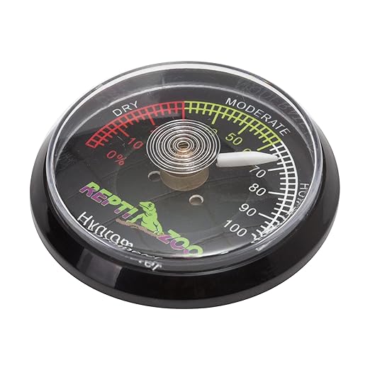 REPTI ZOO Reptile Terrarium Hygrometer,Dial Gauges Pet Rearing Box Hygrometer