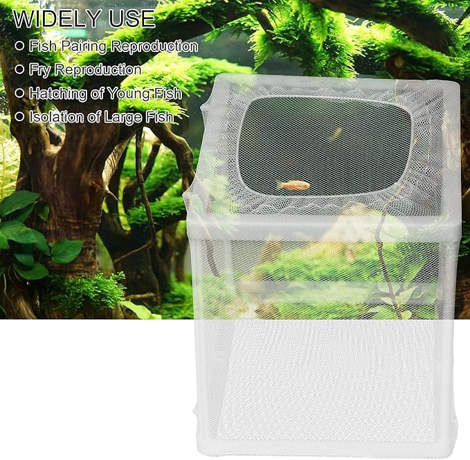 HEEPDD Aquarium Fish Breeder Box Isolation Box Breeder Hatchery Incubator with Suction Cup S