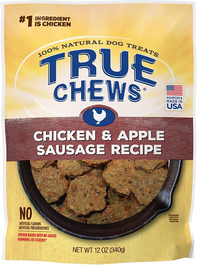 Blue Buffalo True Chews Natural Dog Treats, Chicken and Apple Recipe 12 oz bag