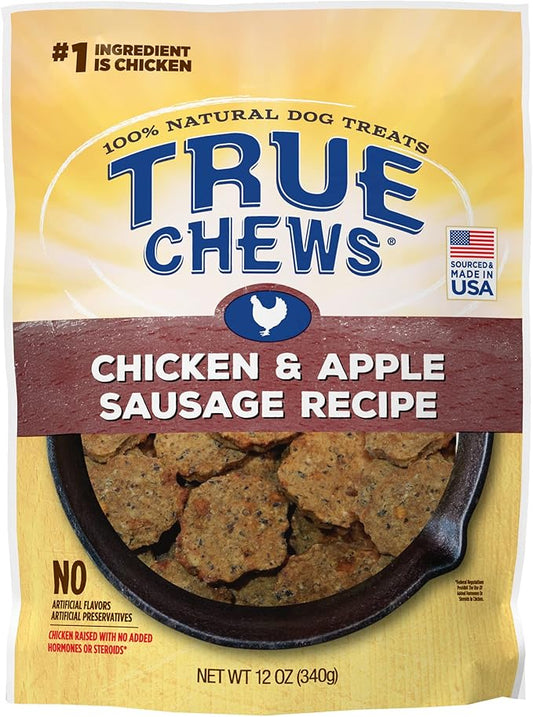 Blue Buffalo True Chews Natural Dog Treats, Chicken and Apple Recipe 12 oz bag