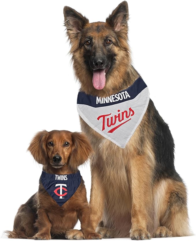 Pets First TWN-3217-S-M MLB Dog Bandana - Minnesota Twins Reversible Pet Bandana, Small/Medium, MLB Team Color