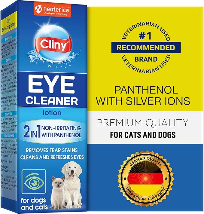 Cat & Dog Eye Wash Drops & Tear Stain Remover, Cleaner | Eye Infection Treatment Helps Prevent Pink Eye, Relief Allergies Symptoms, Runny, Dry Eyes (Eye Drops Expired Date 09.2024)