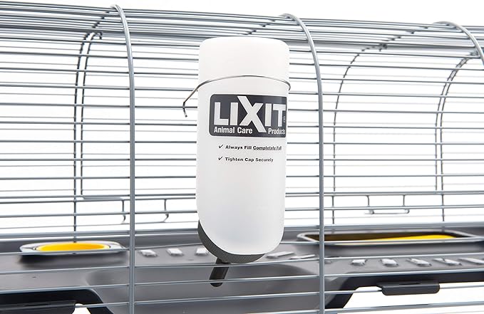 Lixit Wide Mouth BPA-Free Cage Water Bottles for Rabbits, Ferrets, Guinea Pigs, Rats, Chinchillas, Hamsters, Mice, Hedgehogs, Gerbils and Other Small Animals. (Translucent, 8 Ounce Pack of 2)