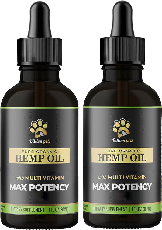 Hemp Oil for Dogs and Cats - Hemp Oil Drops with Omega Fatty Acids - Hip and Joint Support and Skin Health