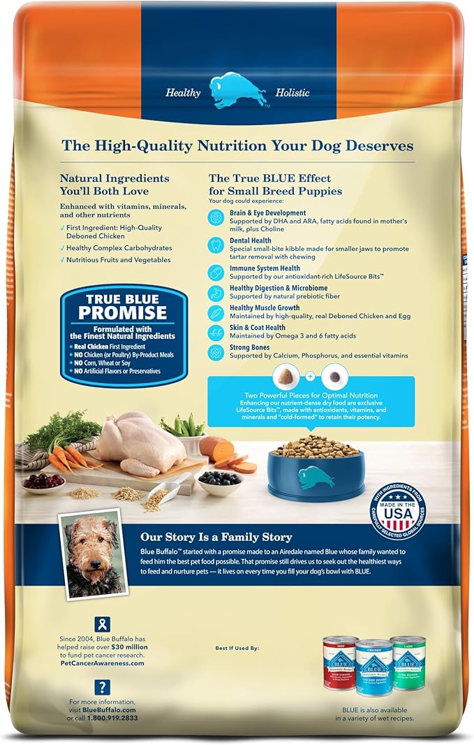 Blue Buffalo Life Protection Formula Large Breed Puppy Dry Dog Food with DHA, Vital Nutrients & Antioxidants, Made with Natural Ingredients, Chicken & Brown Rice Recipe, 15-lb. Bag