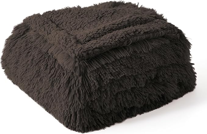 Bedsure Waterproof Dog Blankets for Large Dogs - Calming Cat Blanket for Couch Protector Washable, Long Faux Fur Pet Throw Blanket for Puppy, Reversible Furniture Protection, 40"x50", Chestnut