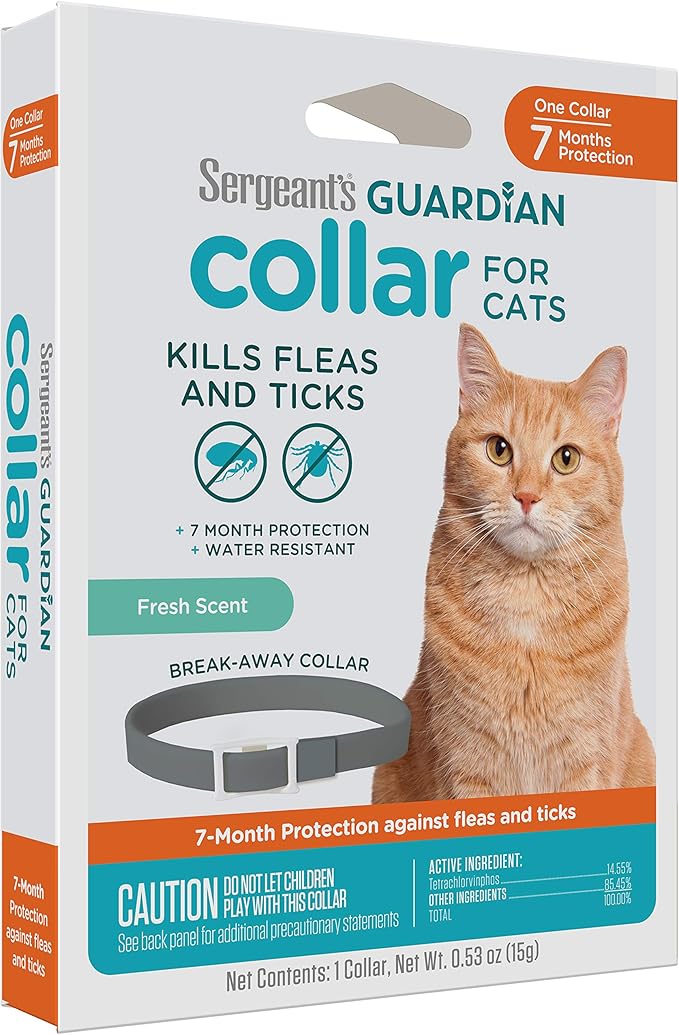 Sergeant's Guardian Flea & Tick Cat Collar, 1 Count