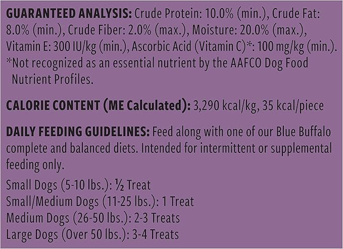 Blue Buffalo Benebars Natural Dog Treats, Immune Support, Chicken and Mixed Berries, 9oz Bag