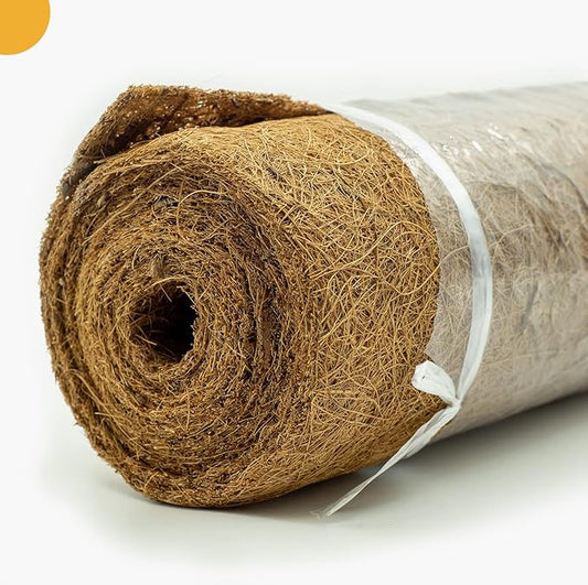 Coco Liner Roll, Yarrdfir 16x80 inch Natural Coconut Liners for Planter Flower Basket, Natural Coconut Fiber mat, Garden Decoration, Animal pet pad, Reptile Carpet