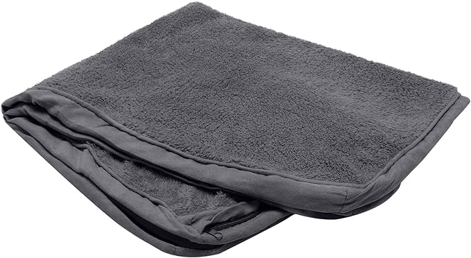 Furhaven Replacement Dog Bed Cover Terry & Suede Mattress, Machine Washable - Gray, Jumbo Plus (XX-Large)