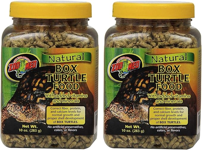 Zoo Med 2 Pack of Natural Box Turtle Food, 10 Ounces Per Container