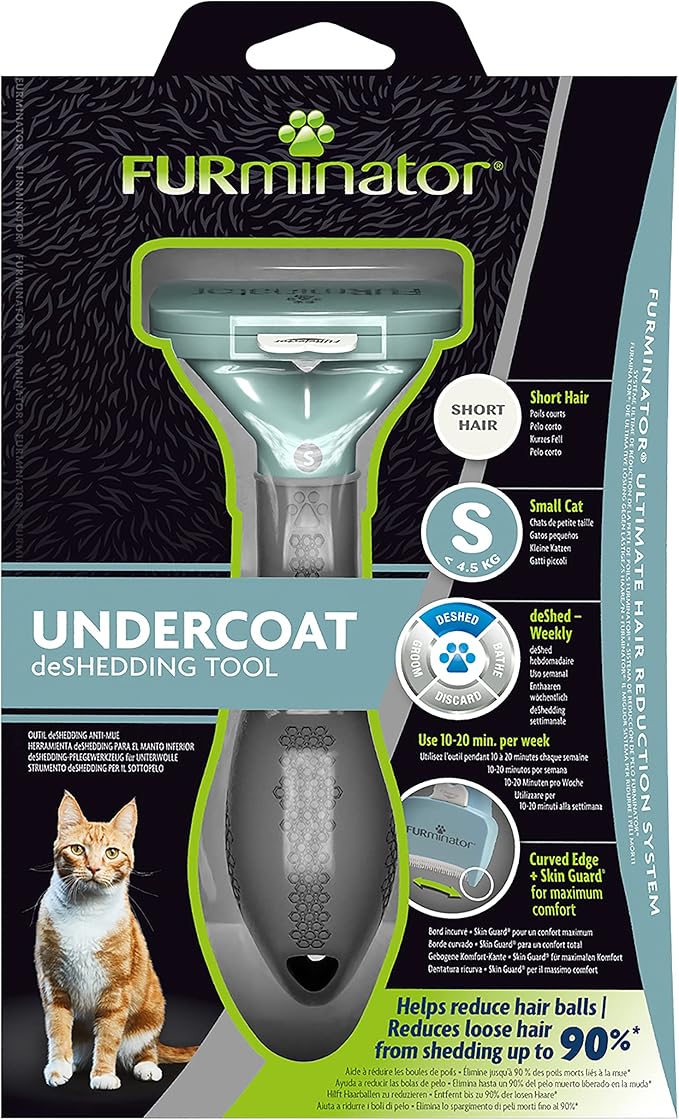 FURminator Undercoat deShedding Tool for Small Short Hair Cats Under 4.5 kg