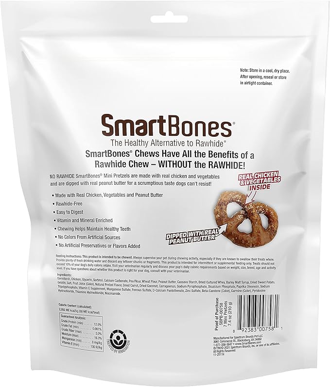 SmartBones No Artificial Colors or Preservatives Pretzel-Style Chews, Treat Your Dog to a Fun Shapped Rawhide-Free Chew