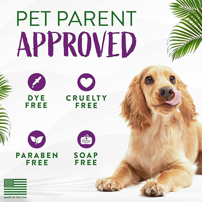 TropiClean Pure Plum Dog Perfume Spray Long Lasting | Naturally Derived Odor Removing Dog Deodorizing Spray | Cat Friendly | Made in USA | 8 oz.