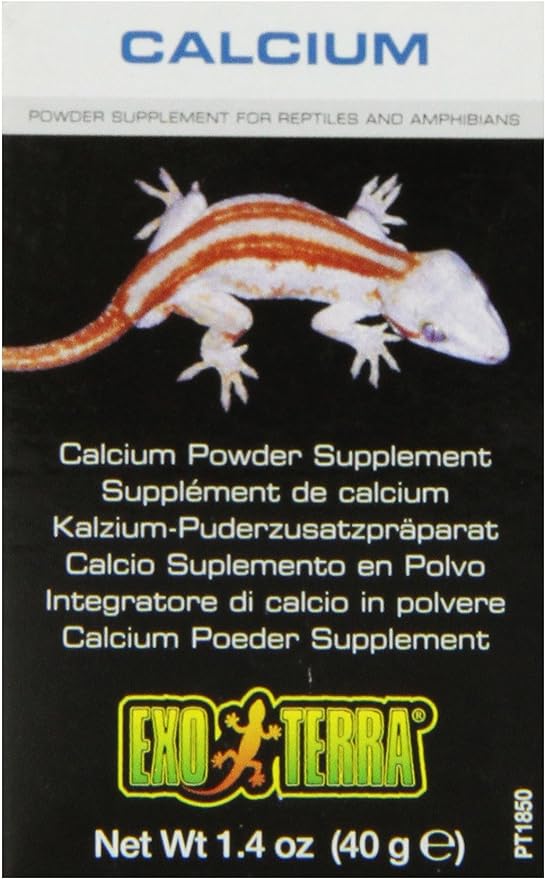 Exo Terra Calcium Powder Supplement for Reptiles and Amphibians, 1.4 Oz., PT 1850