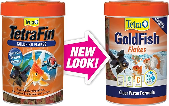 Tetra Goldfish Flakes, Nutritionally Balanced Diet for Aquarium Fish, Vitamin C Enriched Flakes, 42 oz (36 Pack)