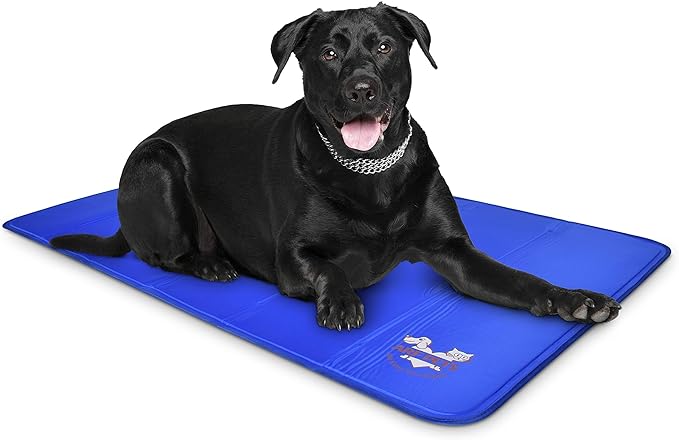 Arf Pets Dog Cooling Mat 35” x 55” Pad for Kennels, Crates & Beds, Non-Toxic, Solid Self Cooling Gel .No Fridge or Electricity Needed