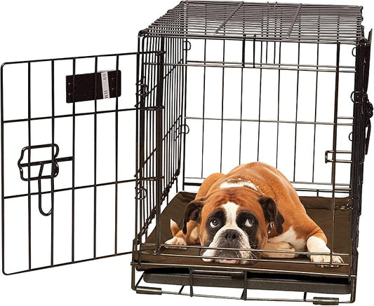 K&H Pet Products Self-Warming Crate Pad, Warming Dog Crate Bed, Machine Washable Dog Crate Mat, Mocha Large 25 X 37 Inches