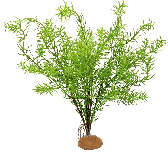 Lifelike Reptile Tank Plant Decor - Realistic Artificial Plastic Plant for Terrariums and Pet Enclosures (Style D)