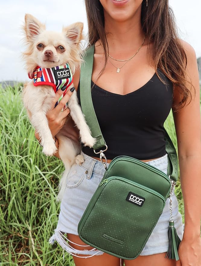 DOOG | Walkie Bag | Adjustable Shoulder Bag with Poo Bag Compartment and Water Bottle Compartment | Neaosport Black