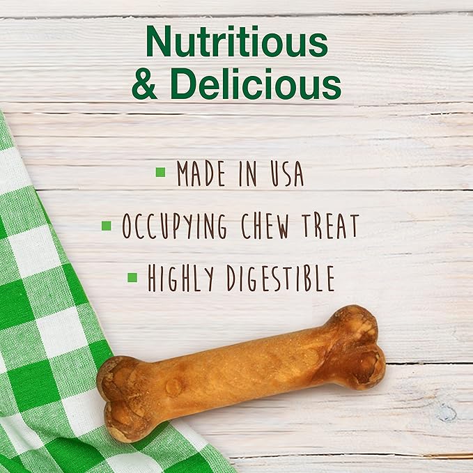 Nylabone Healthy Edibles Natural Puppy Chews Long Lasting Turkey & Sweet Potato Flavor Treats for Dogs, Small/Regular (8 Count)