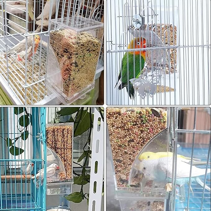 Anti Spill Bird Feeder for Multiple Pets, Polyester Material, No Mess