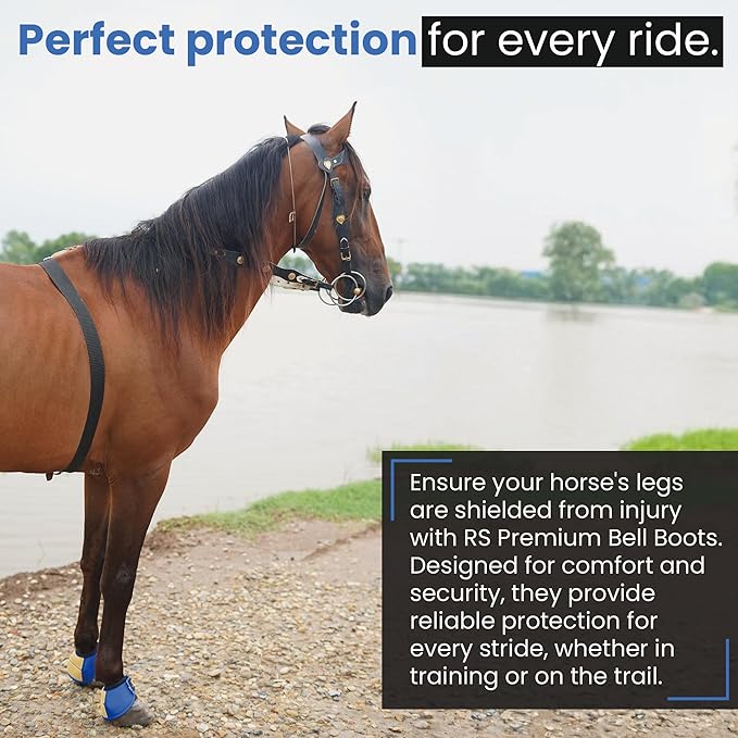 Bell Boots | Prevent Horses from Injury | Professional Bell Boots for Horses with Superb Protection, Durability, Comfort, Relaxable & Lightweight | Easily Remove mud & dust