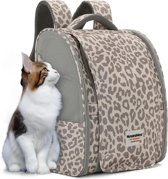 Montana West Cat Carrier Backpack for Small Medium Dog & Puppies with Blackout Curtains for Outdoor Adventures Travel Bag