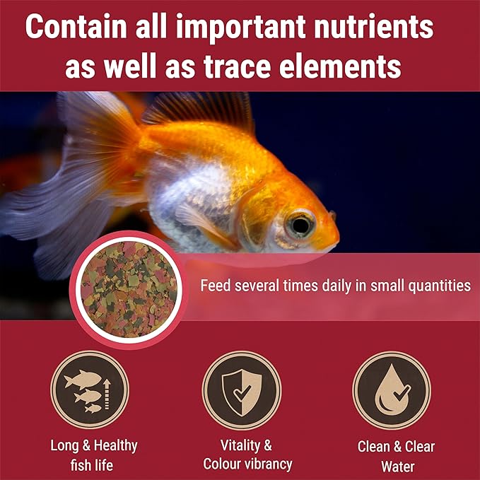 Tetra Goldfish Flakes, Nutritionally Balanced Diet For Aquarium Fish, Vitamin C Enriched Flakes, 1 oz