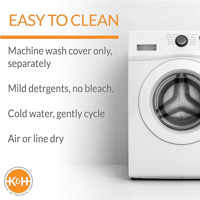 K&H Pet Products Original Pet Cot Replacement Cover (Cot Sold Separately) - Chocolate/Black Mesh, Large 30 X 42 Inches