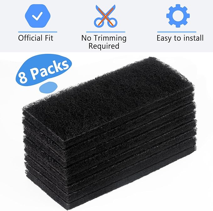 Activated Carbon Filters Compatible for CATLINK Cat Litter Box, Perfect Replacement Official Size: 290 x 140 x 10mm (8 Pack)