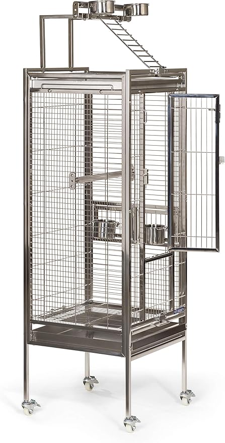 Prevue Pet Products Small Stainless Steel Playtop Bird Cage