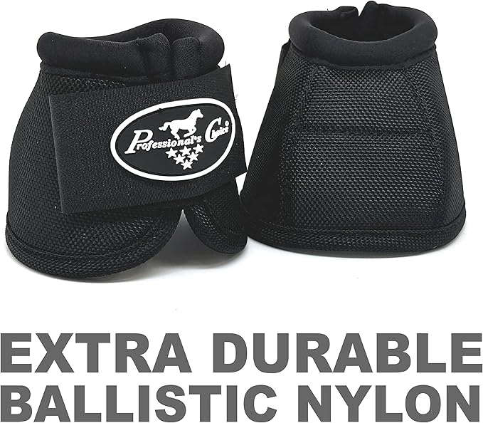 Professional's Choice Ballistic Overreach Bell Boots for Horses | Superb Protection, Durability & Comfort | Quick Wrap Hook & Loop