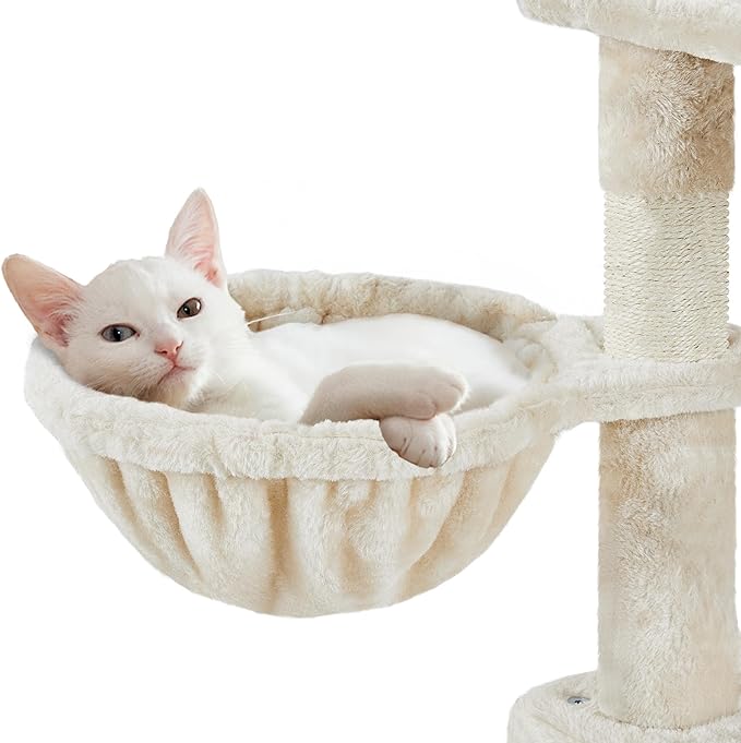 Yaheetech 76.5in Cat Tree Cat Tower with 3 Condos, 3 Cozy Perches, 9 Scratching Posts, 2 Baskets, Dangling Ball, Pet Bed Furniture Activity Center for Indoor Cats and Kittens