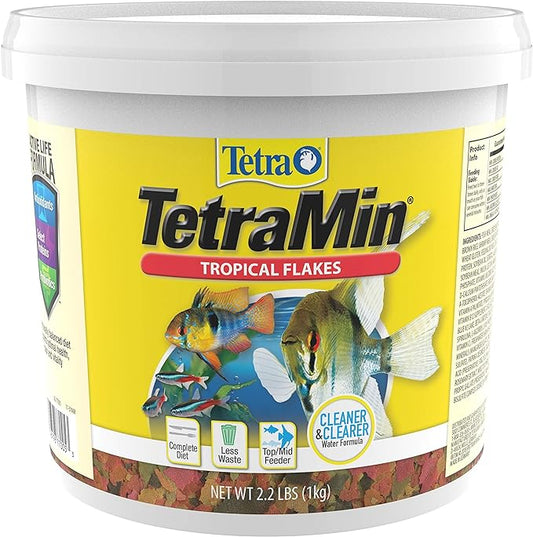 TetraMin Nutritionally Balanced Tropical Flake Food for Tropical Fish, 2.2 lbs