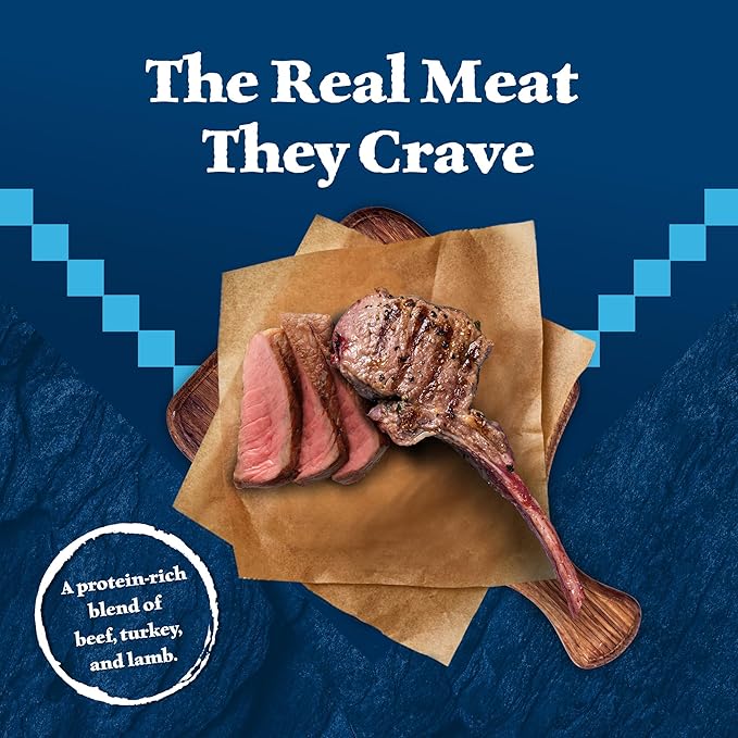 Blue Buffalo Wilderness Rocky Mountain Recipe Senior Wet Dog Food, High-Protein & Grain-Free, Made with Natural Ingredients, Red Meat Recipe, 12.5-oz. Cans (12 Count)