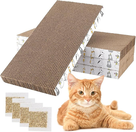 Cat Scratcher 4 PCS Cat Scratch Pad Reversible Scratcher Scratching Texture Design Durable Scraper