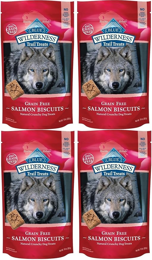 Blue Buffalo Wilderness Trail Treats Grain Free Salmon Biscuits Dog Treats 40 OZ Made in USA