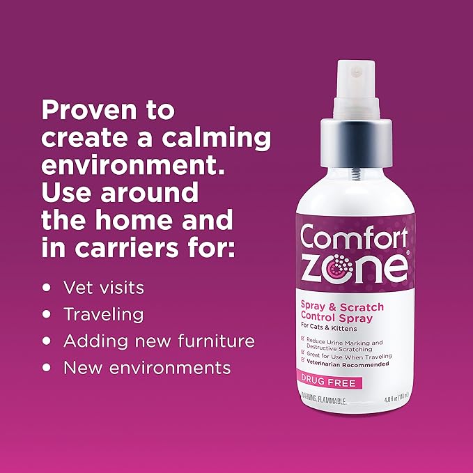 Comfort Zone Cat Calming Spray: Travel Size (2oz)