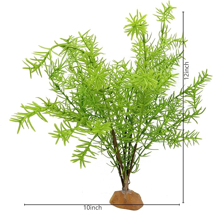Lifelike Reptile Tank Plant Decor - Realistic Artificial Plastic Plant for Terrariums and Pet Enclosures (Style D)