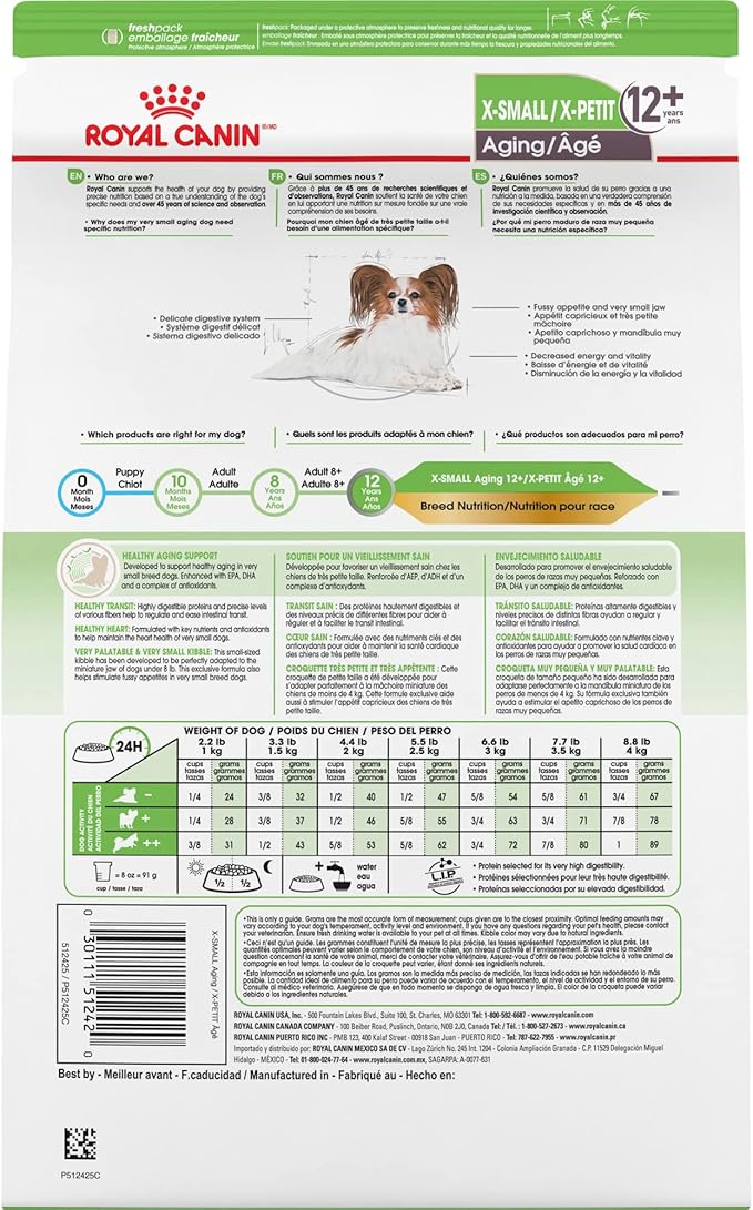 Royal Canin X-Small Aging 12+ Dry Dog Food, 2.5 lb bag