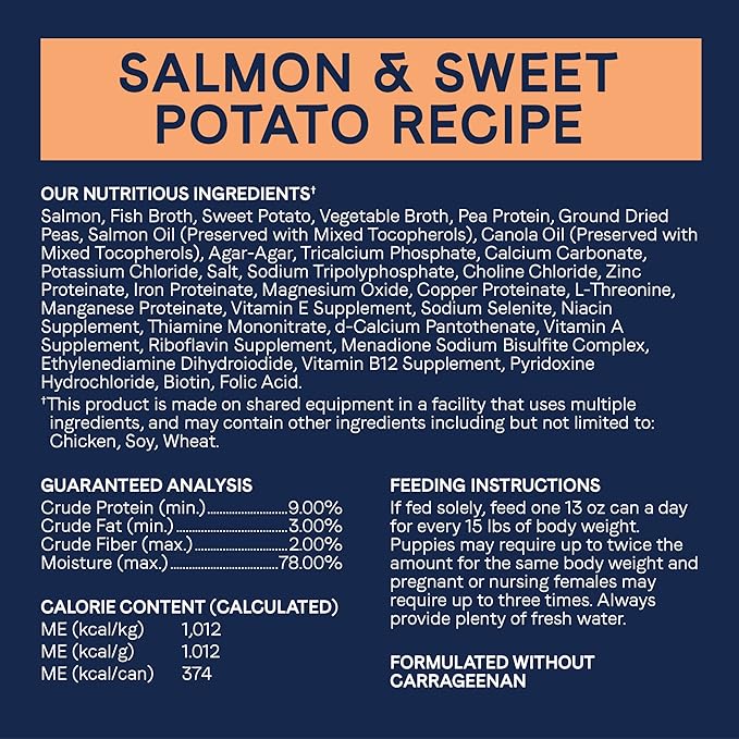 CANIDAE® PURE Salmon & Sweet Potato Recipe Dog Wet (12) 13 oz.