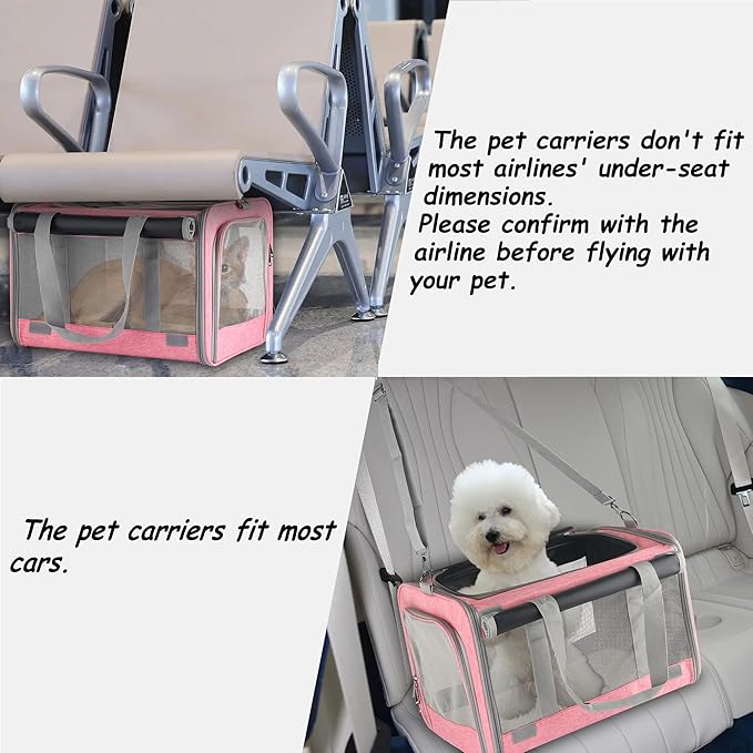 Dog soft-sided carriers Large cat carriers Cat soft-sided carriers Cat carriers Dog carriers Cat travel carriers Dog travel bag Reptile carriers Squirrel carriers Guinea pig carrier(Large Pink)