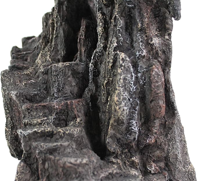 Penn-Plax (REP189) Reptology Shale Step Ledge for Aquariums & Terrariums, Adds Hiding Spots, Swim Throughs, Basking Ledges for Fish, Reptiles, Amphibians, and Small Animals (Large 2)