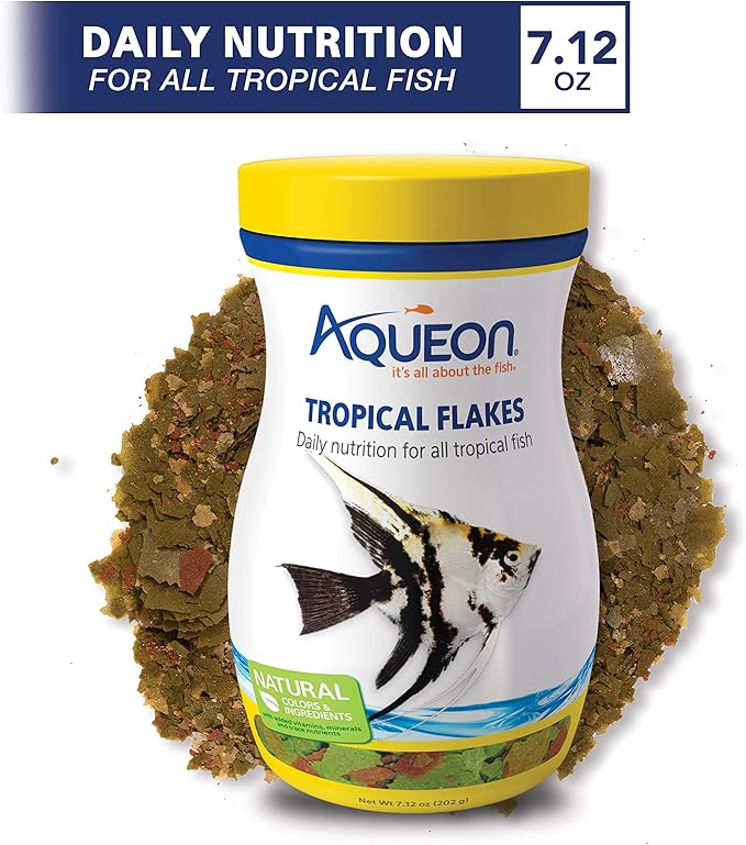 Aqueon Tropical Fish Food Flakes, 7.12 Ounces