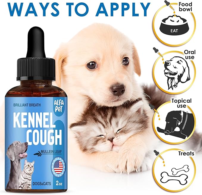 Dog Cough - Kennel Cough - Dog Allergy Relief - Supplements for Dogs & Cats Health - Allergy Relief Immune Supplement for Dogs - for Dry, Wet & Barkly